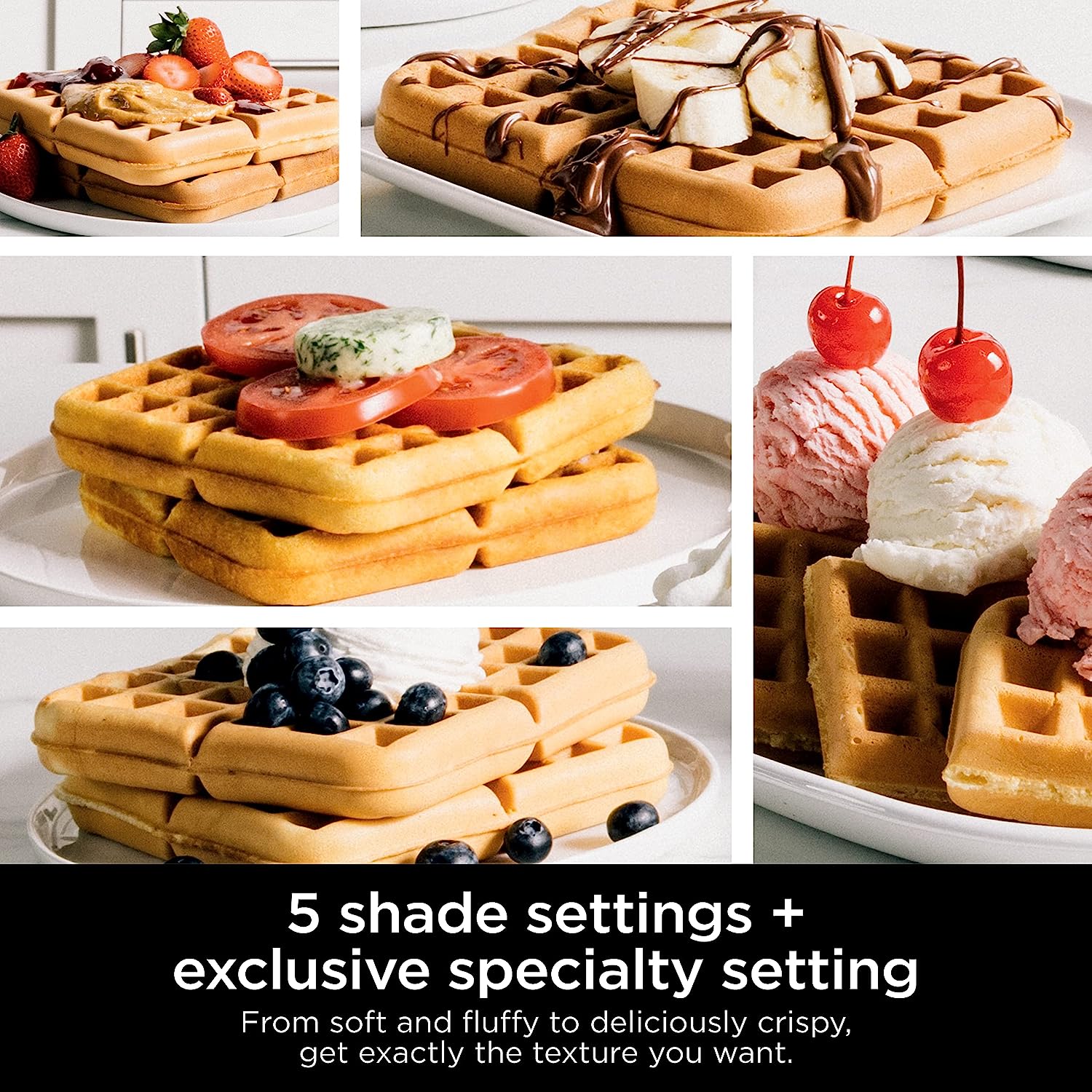 WAFFLERA NINJA WAFFLE MAKER MAQUINA PARA HACER WAFFLES BELGAS PRO NEVERSTICK BW1001 RENEWED