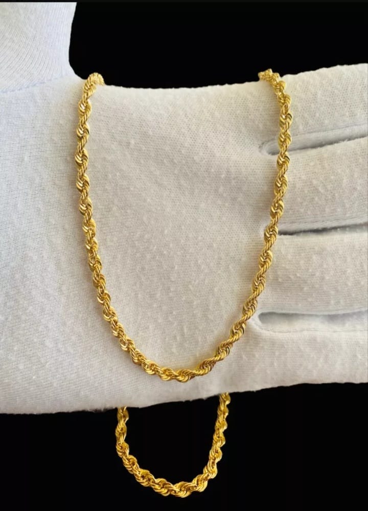 Cadena Torzal 60 cm X 5 mm Oro 14k + Obsequio