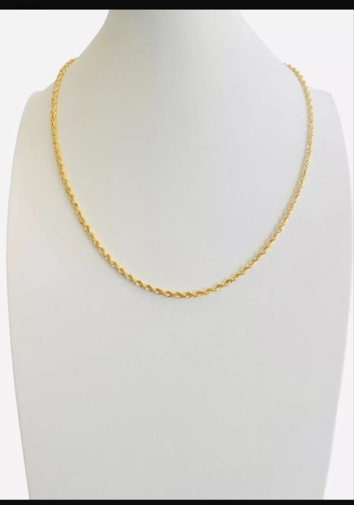 Cadena Torzal 60 cm X 5 mm Oro 14k + Obsequio