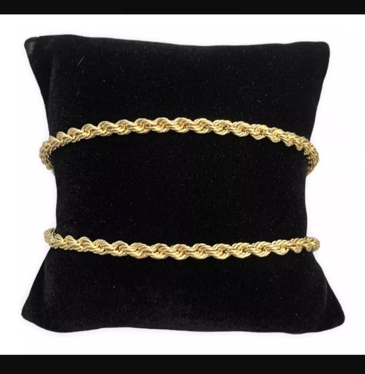 Cadena Torzal 60cm X 4mm Oro 14k + Obsequio