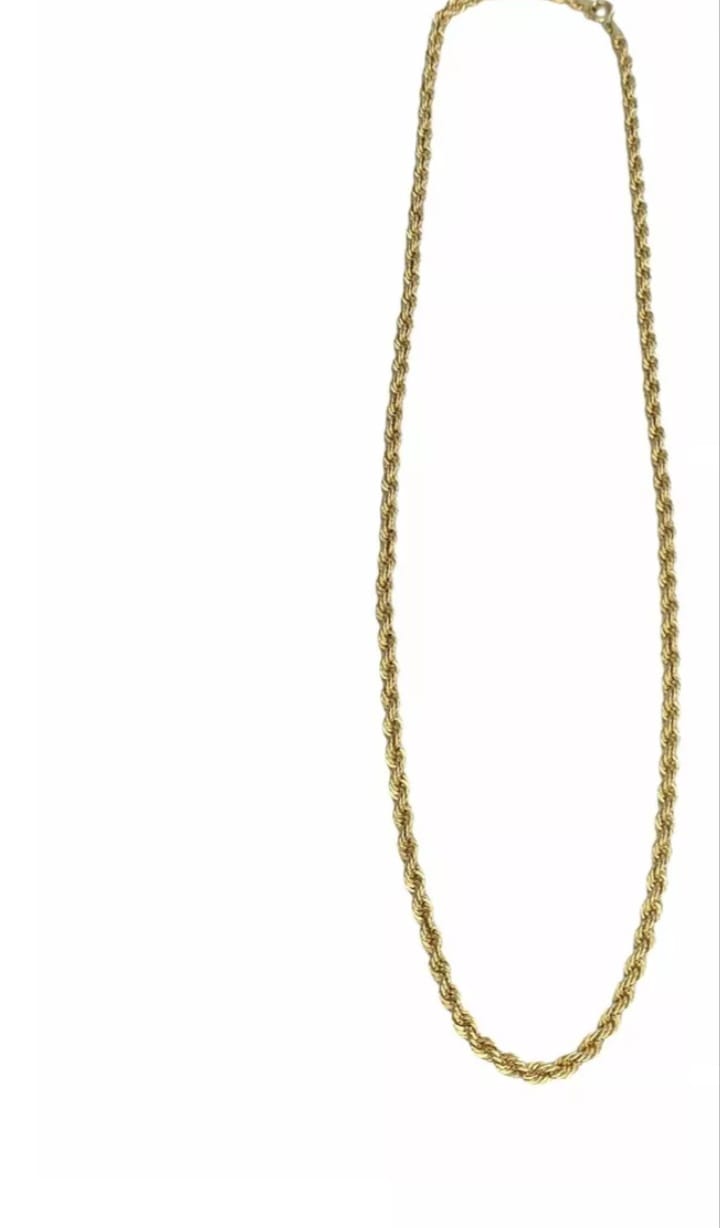 Cadena Torzal 60cm X 4mm Oro 14k + Obsequio