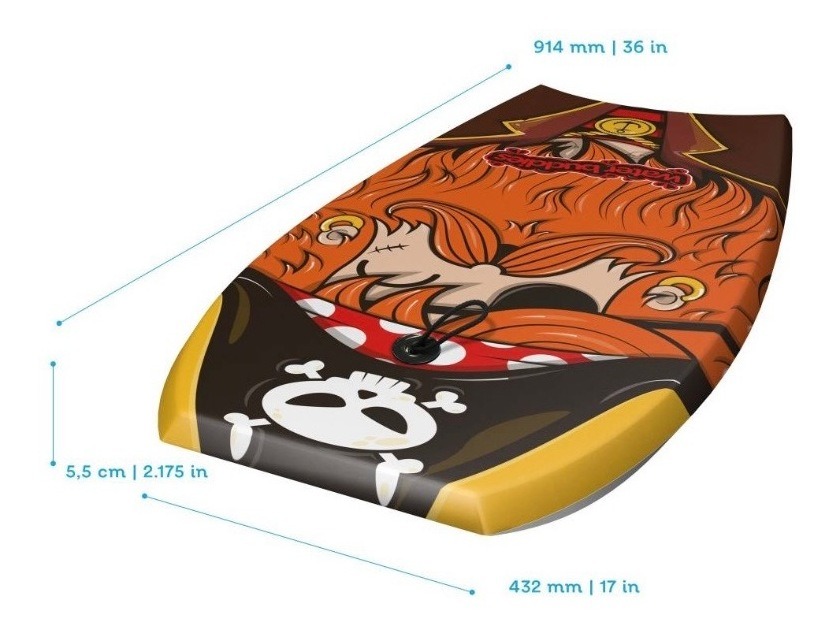 Tabla De Bodyboard Para Niños Water Buddies Pirata