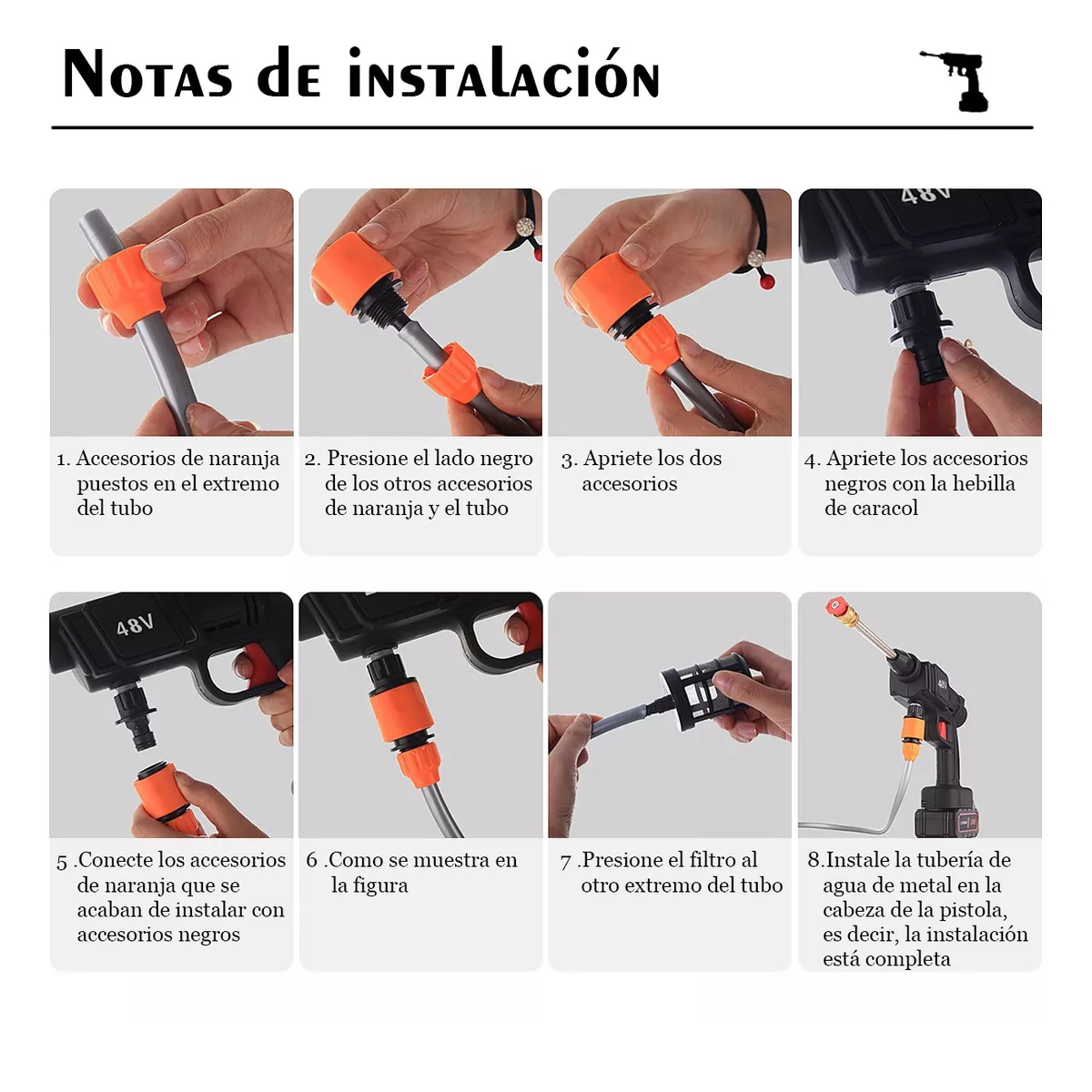 Hidrolavadora Inalámbrica Con 2 Baterías Para Lavar Autos