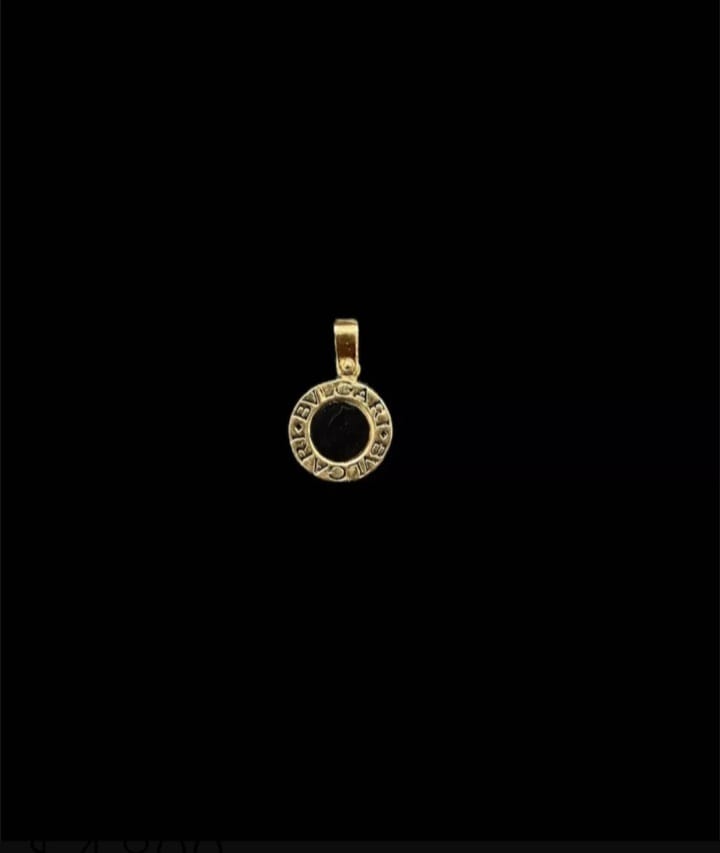 Dije Tipo Bulgari Fondo Negro Oro 14 K+ Obsequio