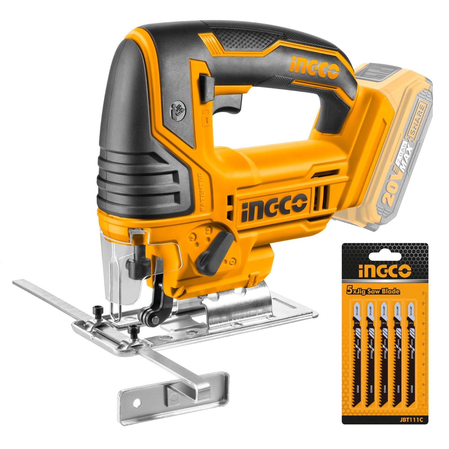 Sierra Caladora Pendular 20V 2400Rpm Corte M Ingco Cjsli8501