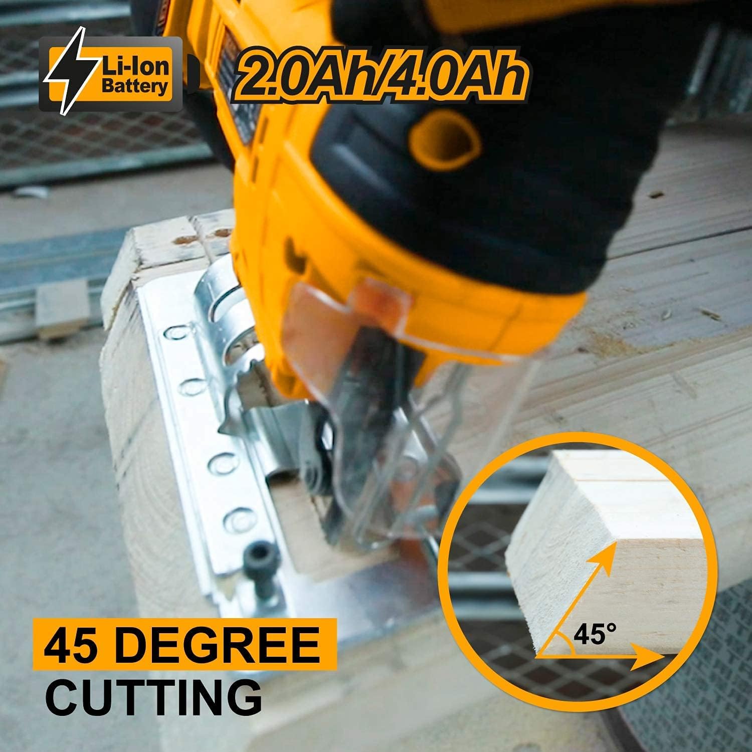 Sierra Caladora Pendular 20V 2400Rpm Corte M Ingco Cjsli8501