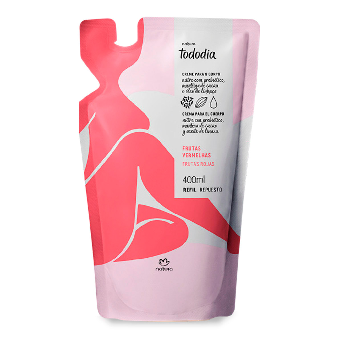 Repuesto Crema para el Cuerpo Frutas Rojas Tododia Natura 400ml 