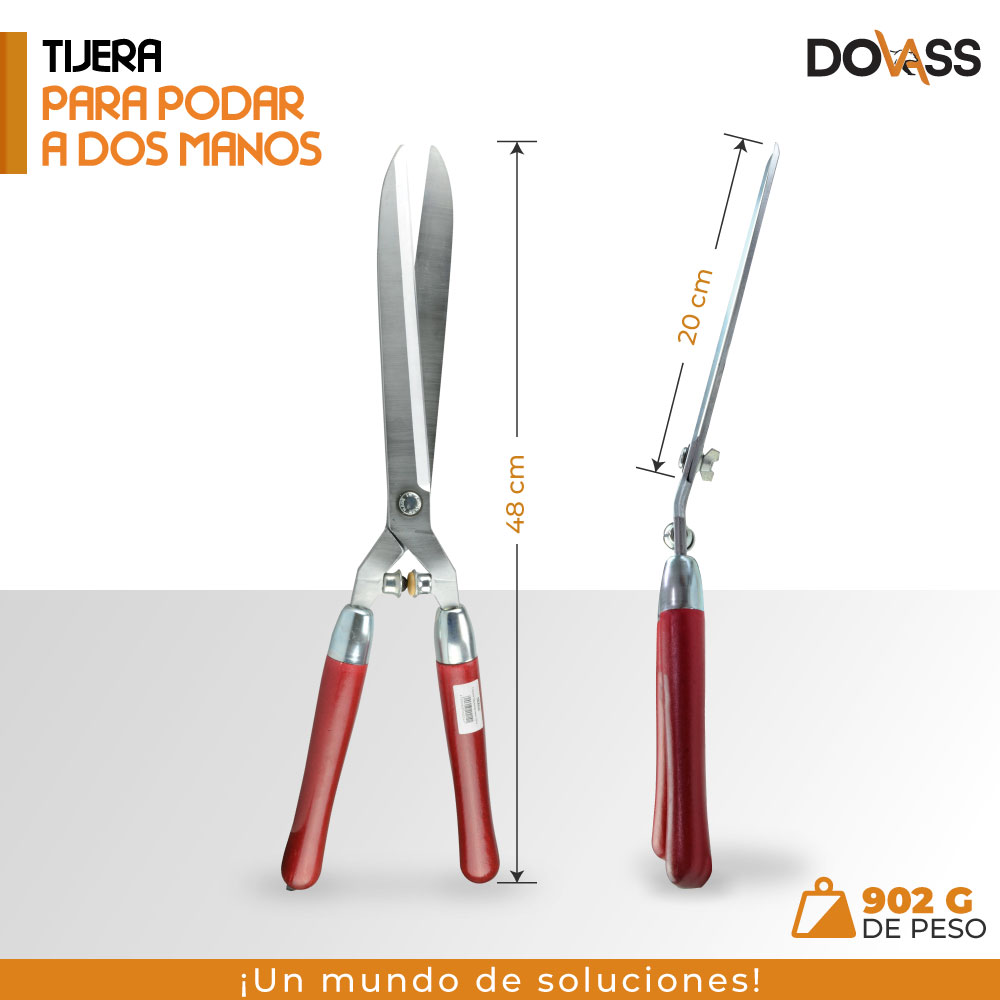 Gimex Tijera Para Podar 2 Manos "Freund" - Acero Forjado Cromo Duro - Hecho en Alemania - Diseñado Para Maximizar El Control Y La Seguridad Durante La Poda, Longitud de la hoja 200 mm