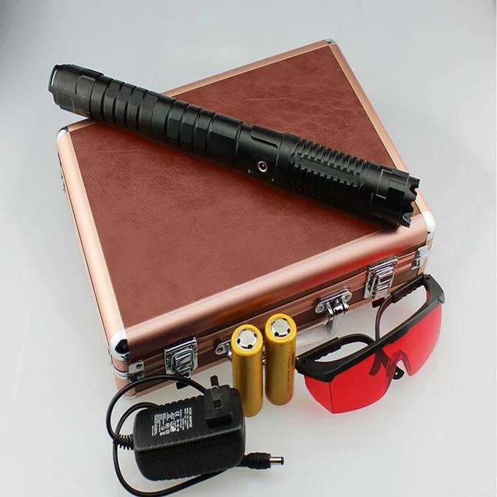 Lápiz Puntero Láser Alta Potencia MXRMU-001-19 1pz laser haz azul 36x4x4cm 9km Aluminio Negro Apuntador RayProUltra