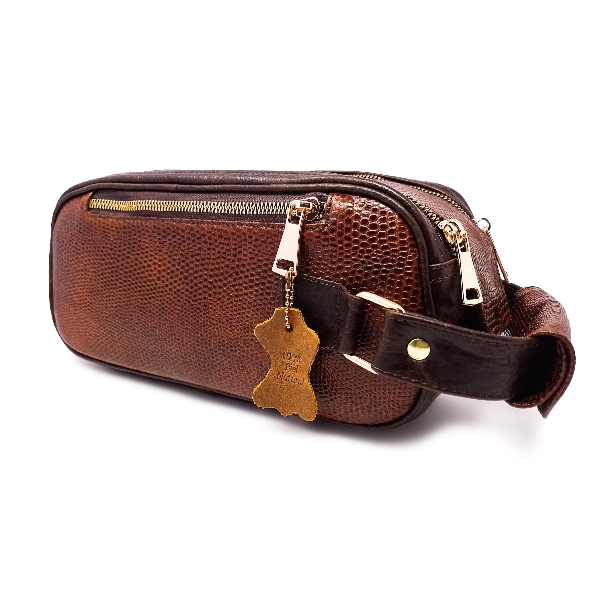 Neceser Dasalo En Piel Vacuno Grabado Con Tarjetero Para Caballero