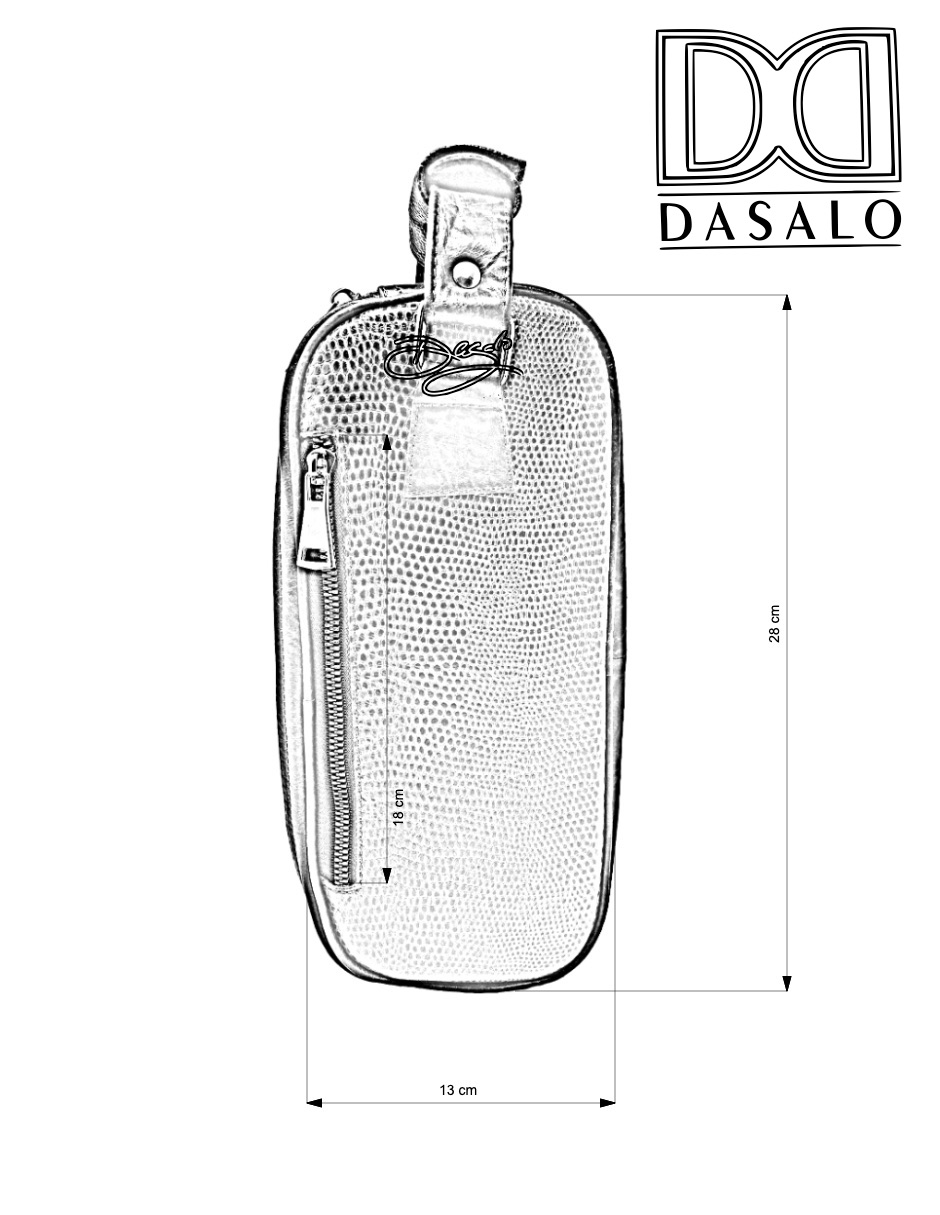 Neceser Dasalo En Piel Vacuno Grabado Con Tarjetero Para Caballero