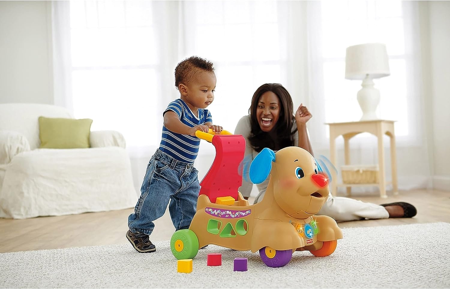 Fisher-Price Ríe y Aprende Andadera para Bebés Perrito Camina Conmigo