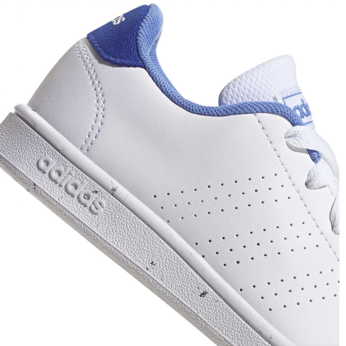 Tenis Casual Adidas Advantage K Blanco/Azul Unisex H03160