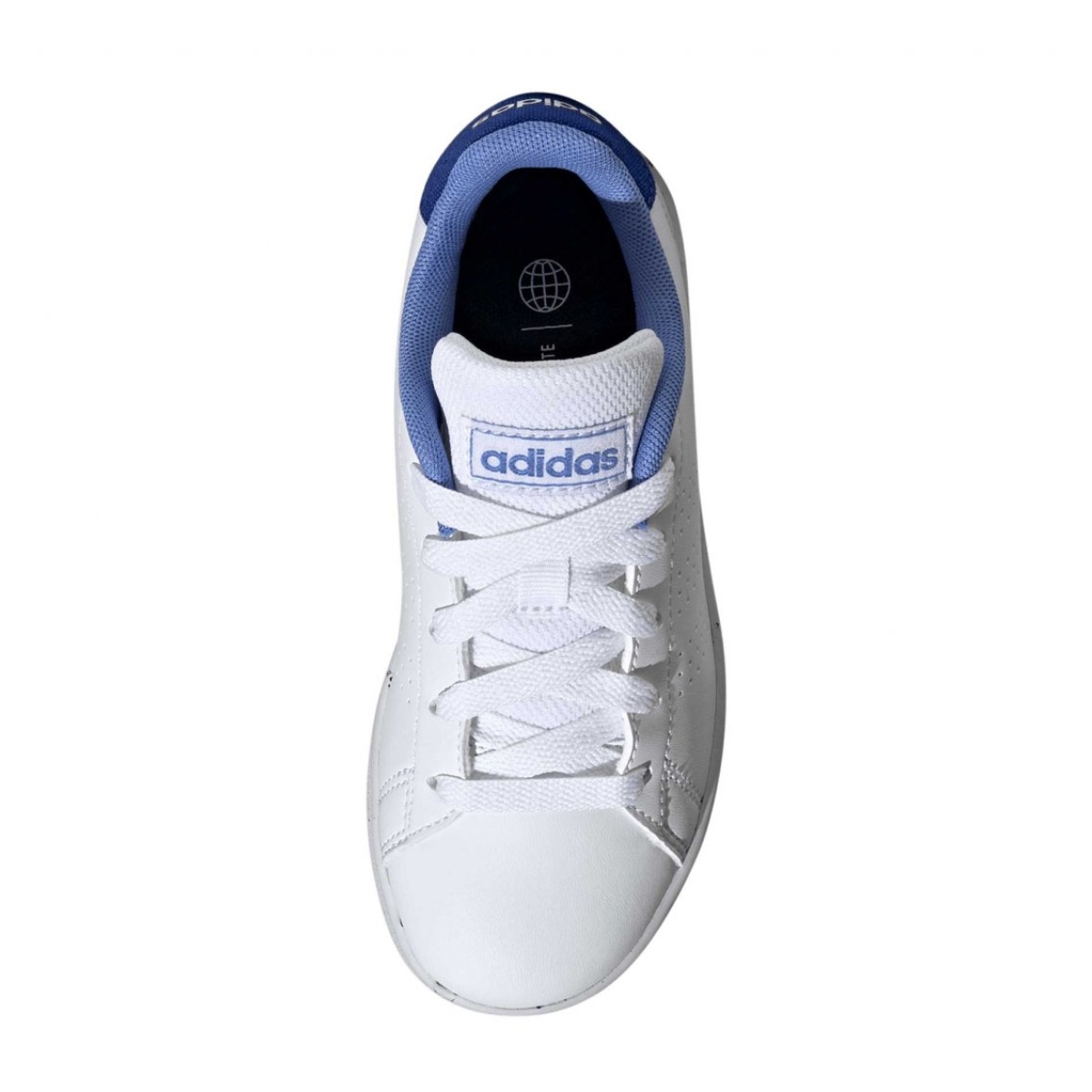Tenis Casual Adidas Advantage K Blanco/Azul Unisex H03160