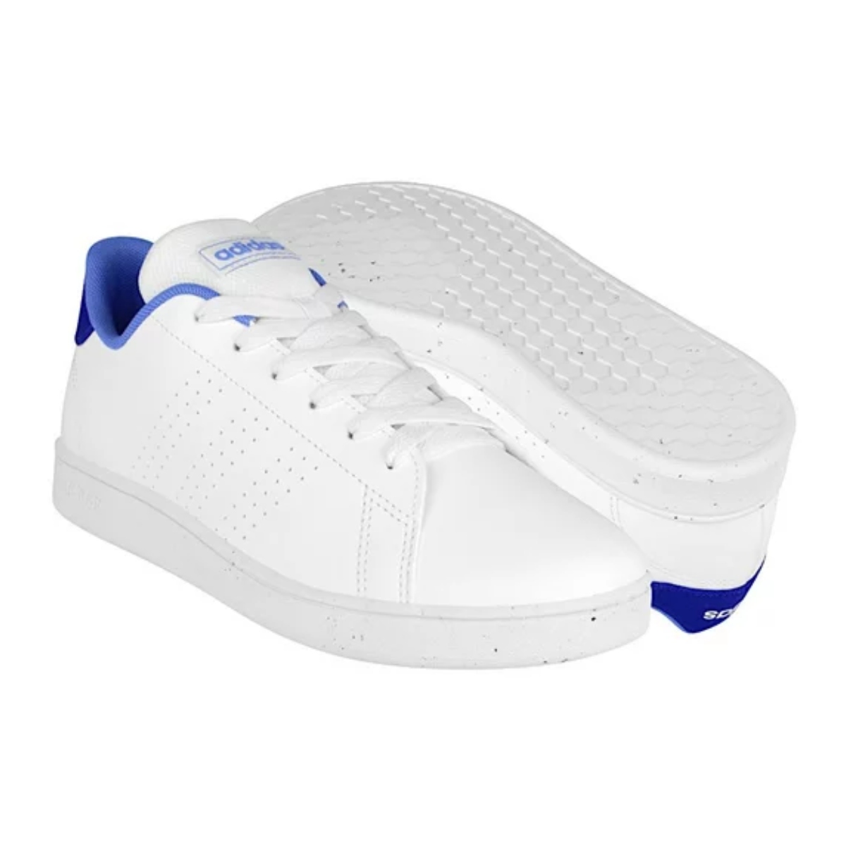 Tenis Casual Adidas Advantage K Blanco/Azul Unisex H03160