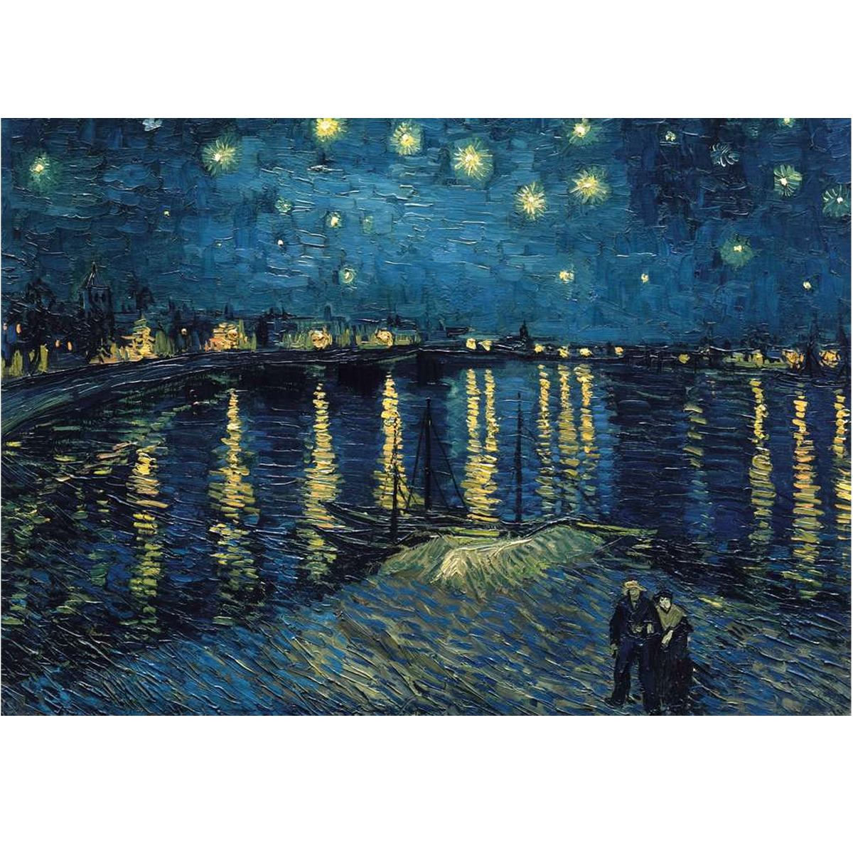 Rompecabezas Ravensburger Art Collection Vincent Van Gogh: Noche Estrellada 15614 De 1000 Piezas