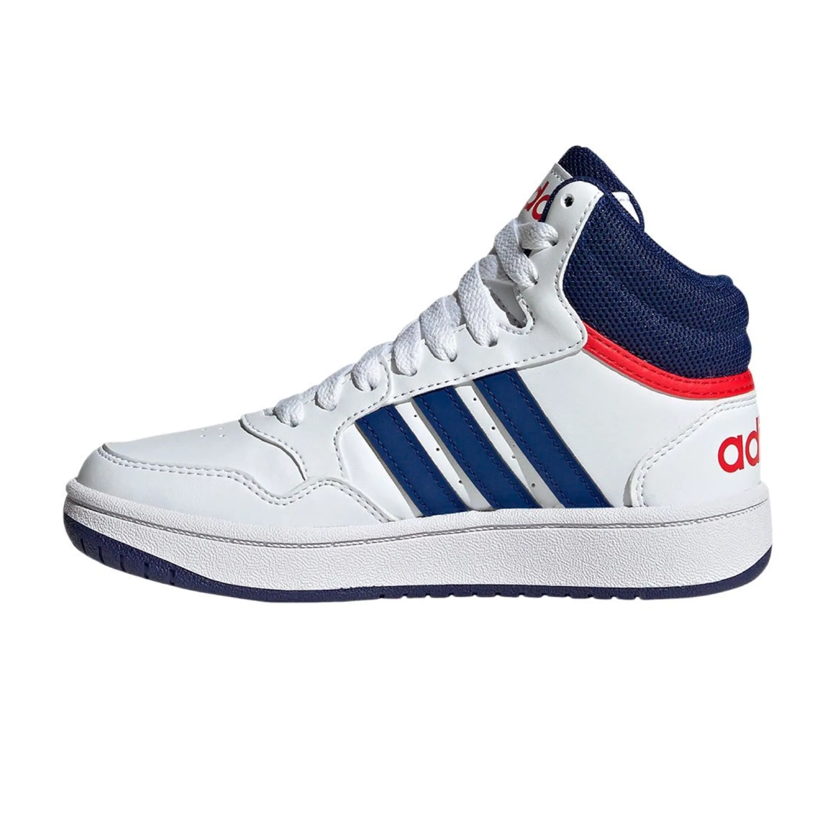 Tenis Casual Adidas Hoops Mid 3.0 K Blanco/Azul de Hombre GZ9647