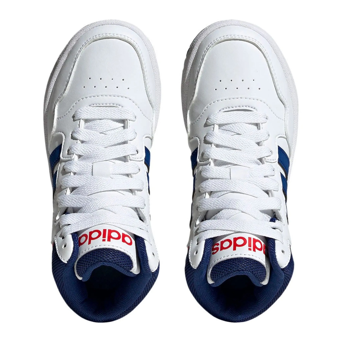 Tenis Casual Adidas Hoops Mid 3.0 K Blanco/Azul de Hombre GZ9647