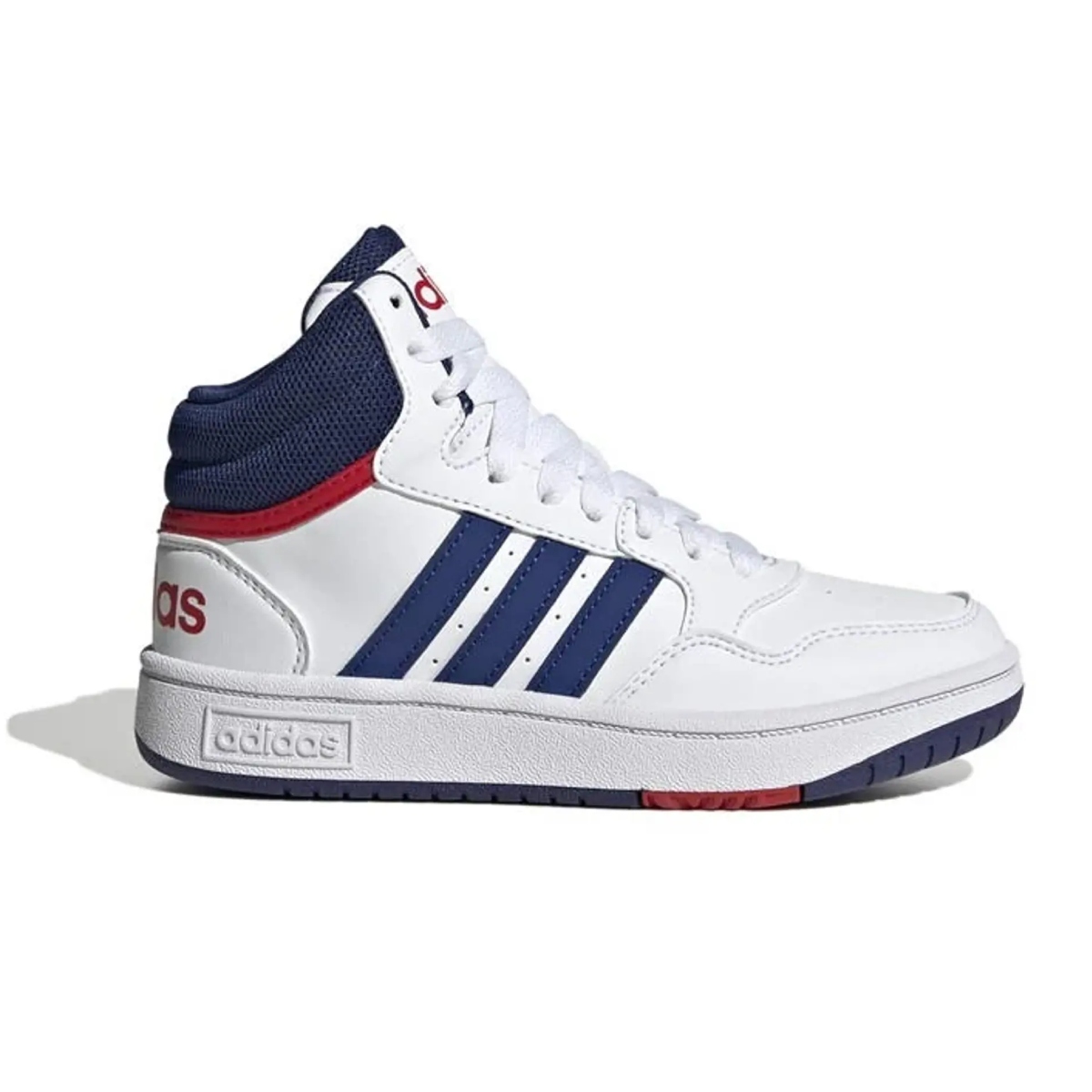 Tenis Casual Adidas Hoops Mid 3.0 K Blanco/Azul de Hombre GZ9647