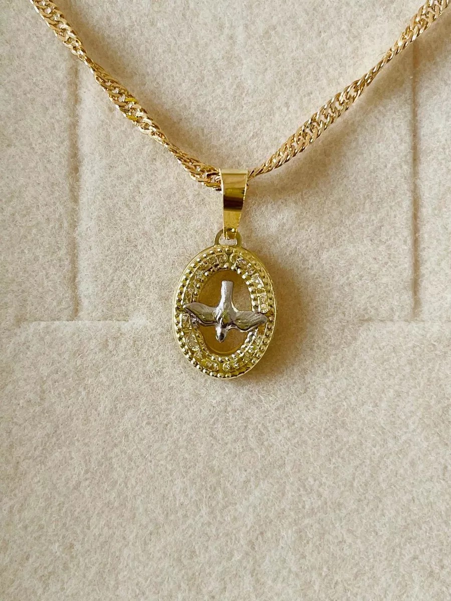 Kit Cadena + Medalla Comunión Zirconias Oro 10k + Obsequio