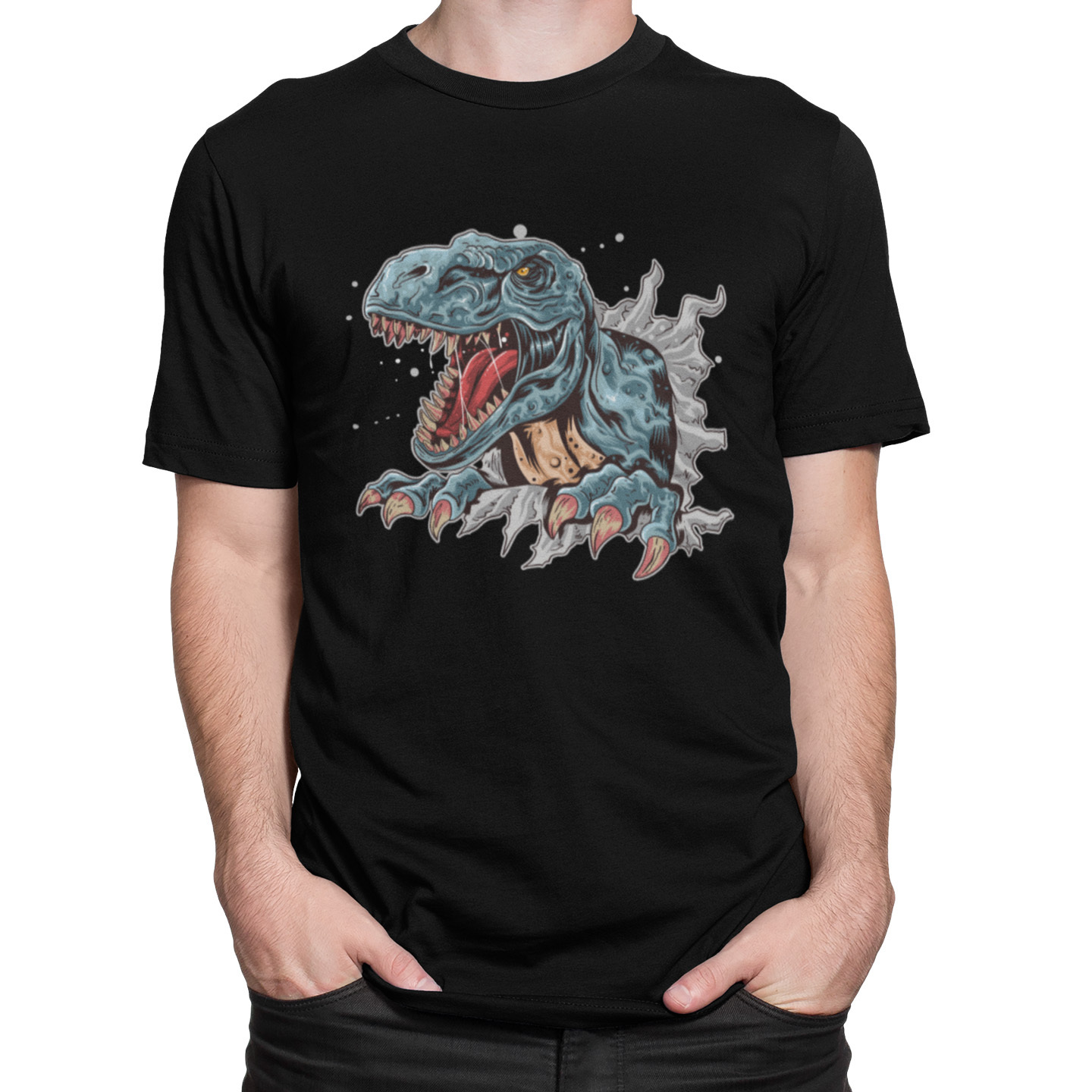 Playera Caballero y Dama Tiranosaurio Rex Dino Dinosaurios 