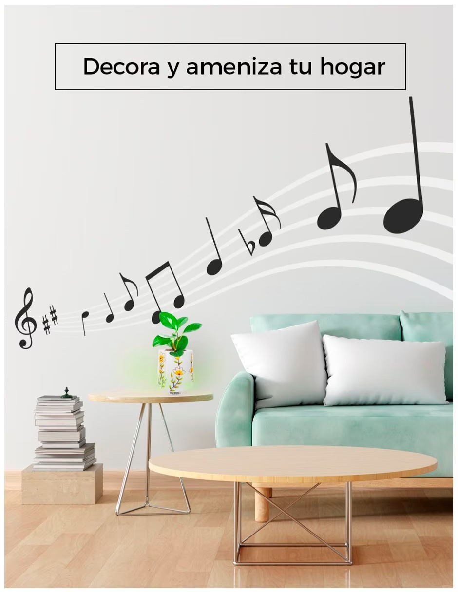 Combo Lámpara Luna & Maceta Musical Dosyu WMBT-915 DY-LP1 Multicolor