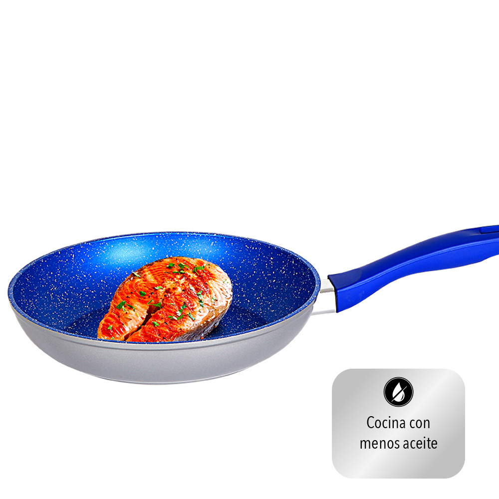 Juego Sartenes Stone Antiadherentes Tefal Zafiro Flavor Pan