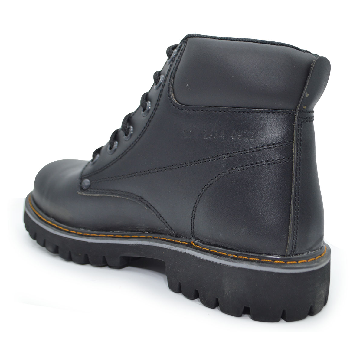 Botas de Trabajo para Hombre Piel Uso Rudo Construccion Sin Casco PMA136 Negro