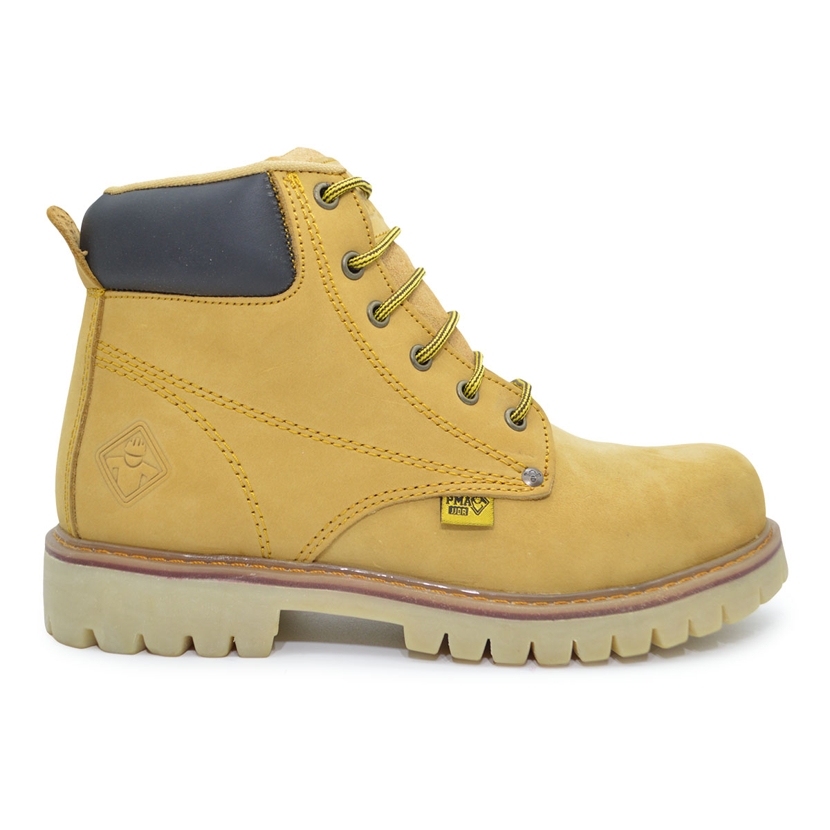 Botas de Trabajo para Hombre Piel Uso Rudo Construccion Sin Casco PMA136 Miel