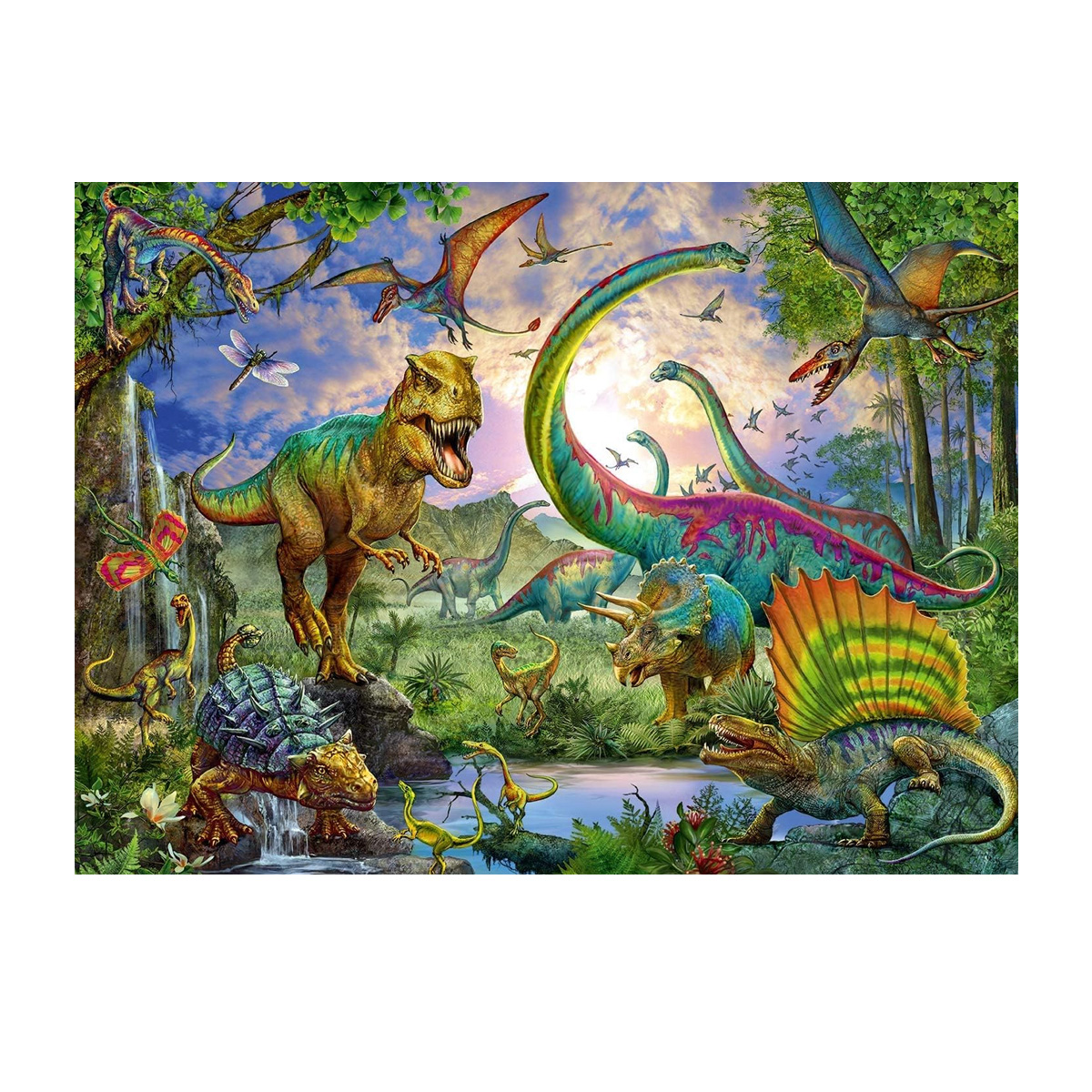 Rompecabezas Diseño Reino De Dinosaurios Ravensburger Log-on