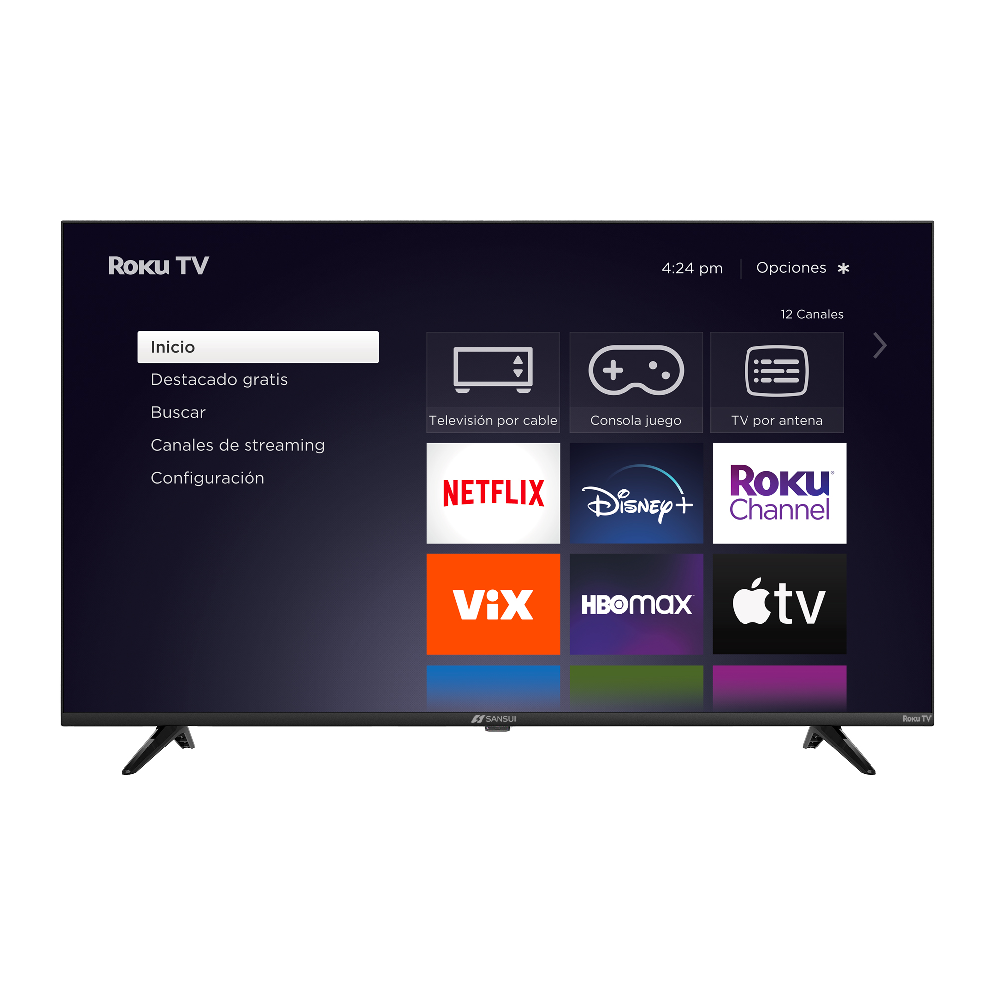 Pantalla SANSUI 43" Roku, Full HD, Smart, SMX43P7FR