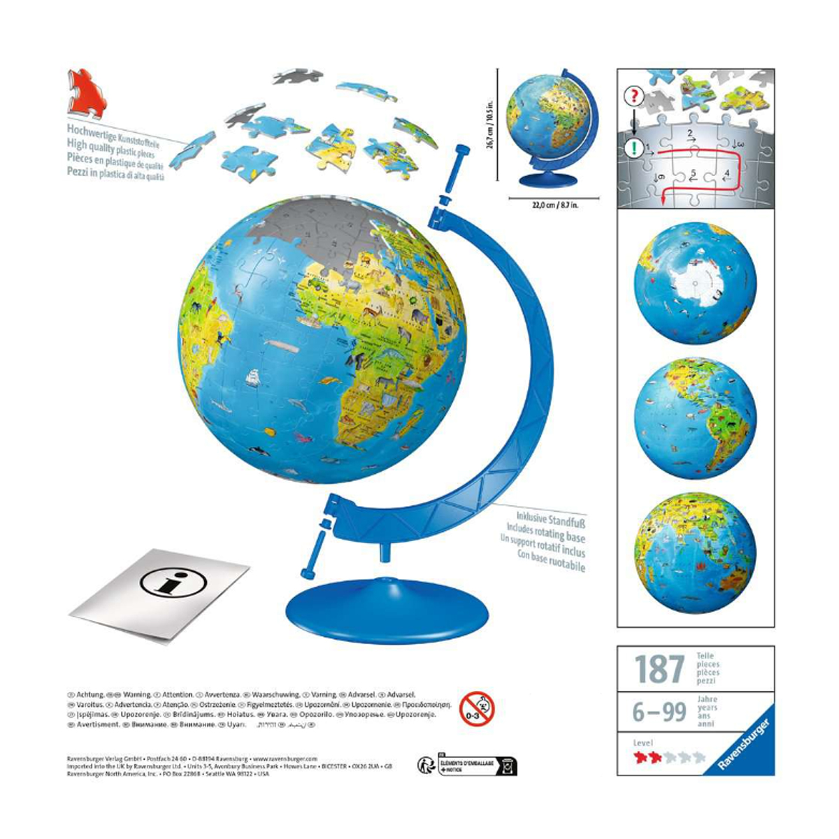 Rompecabezas 3d Mapa Del Mundo Ravensburger Log-on