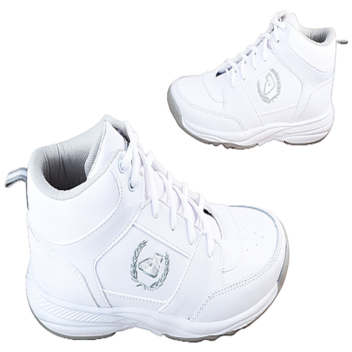 Tenis Escolares Niño Arco Ortopédico 604 Blanco Plata 22-30.