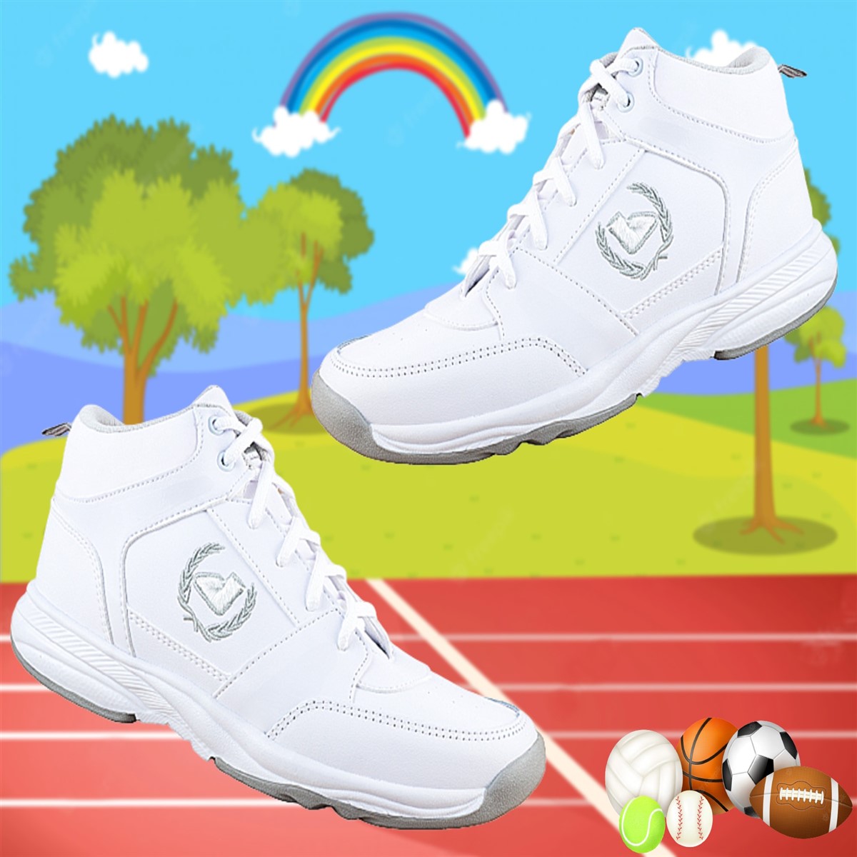 Tenis Escolares Niño Arco Ortopédico 604 Blanco Plata 22-30.