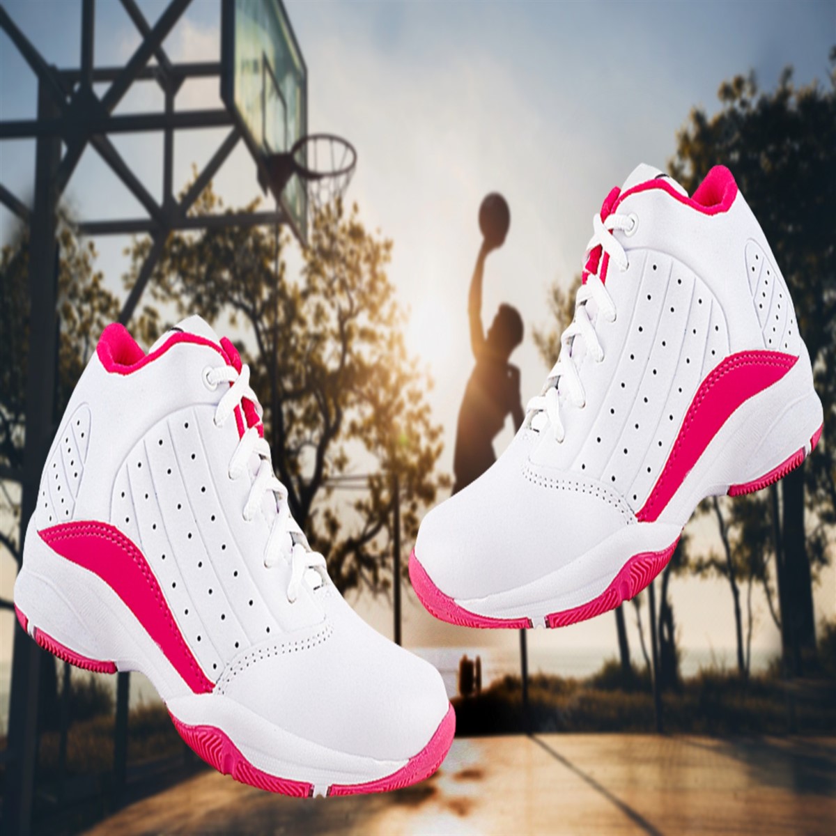 Tenis Bota Escolar Niña Arco Ortopedico Baloncesto 587-BF (12.0 - 21.5).