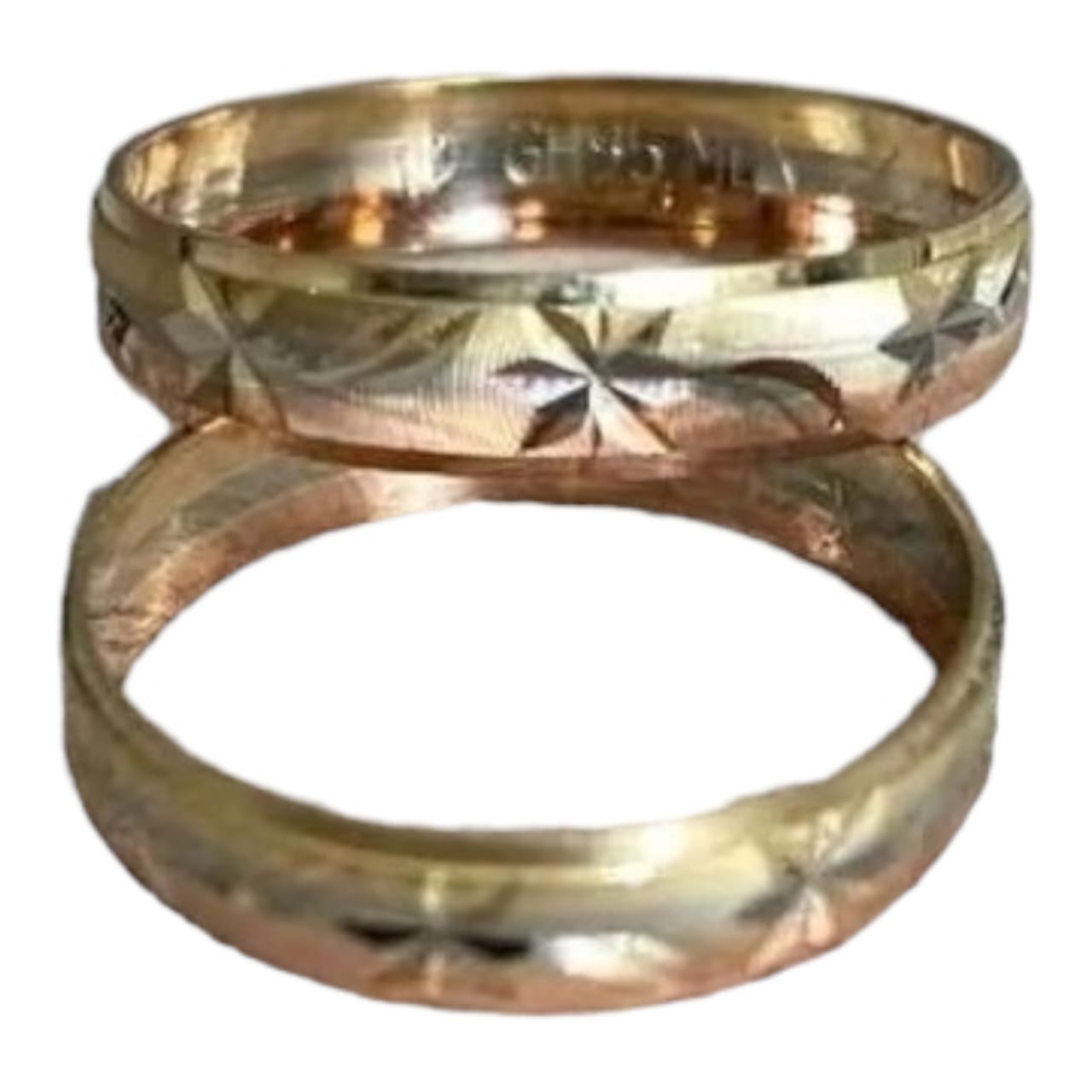 Argolla Matrimonio 3 Oros De 10 K Diamantadas + Obsequio