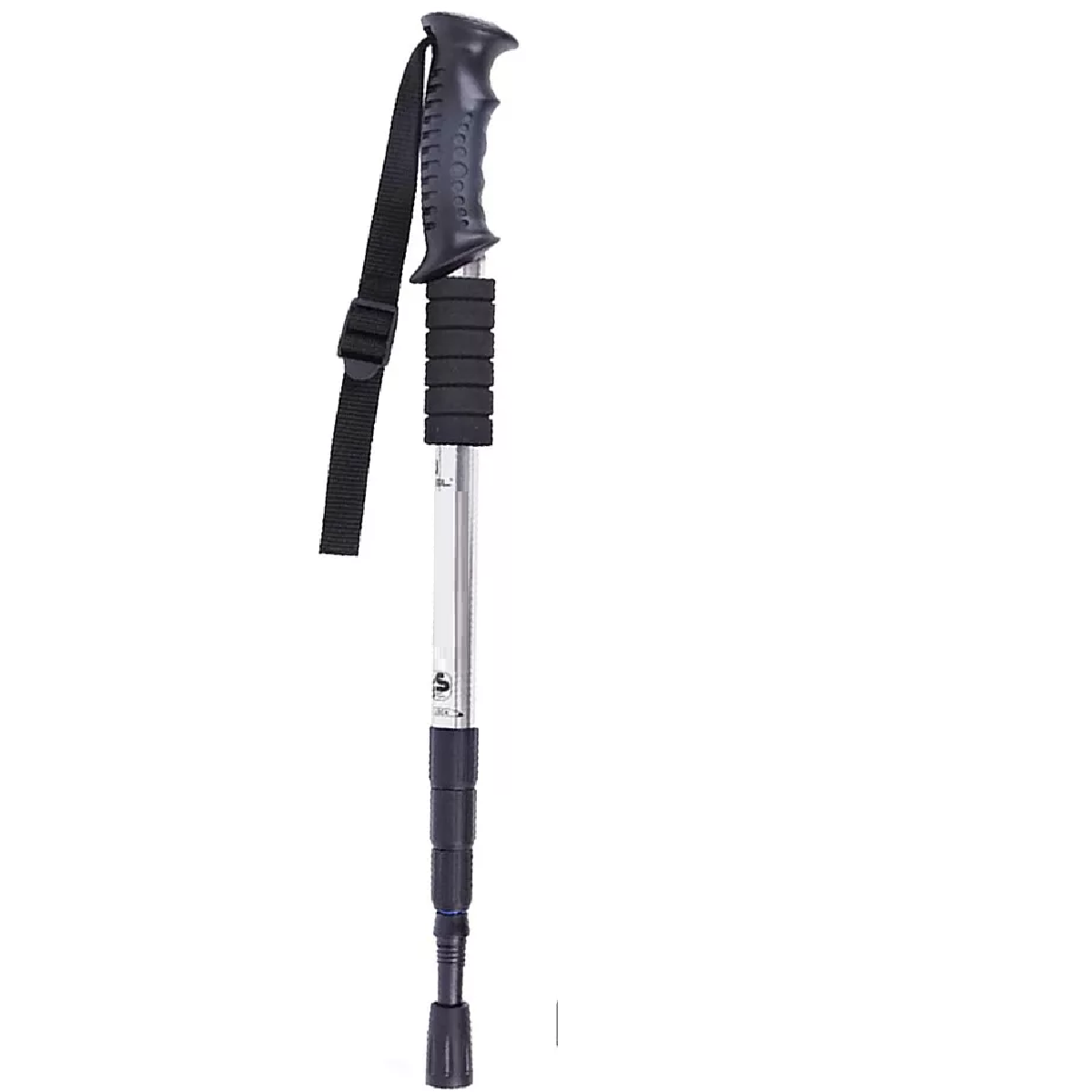 Bastón Plegable Ligero Senderismo Caminar Escalar Plateado