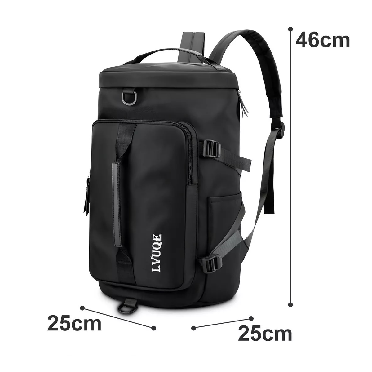 Bolso Deportivo Para Fitness Viaje Maletas Mochila 35 Litros Negro