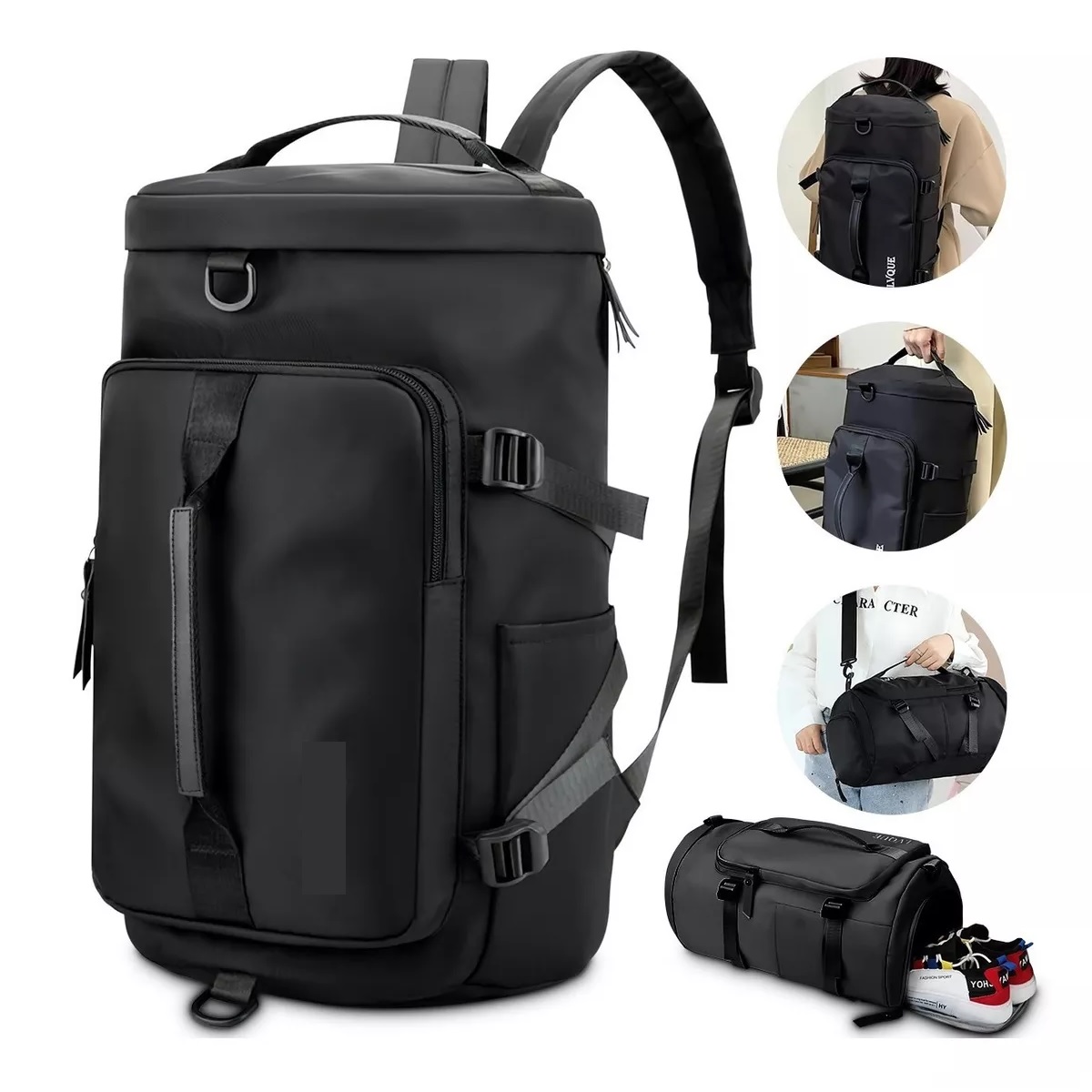 Bolso Deportivo Para Fitness Viaje Maletas Mochila 35 Litros Negro