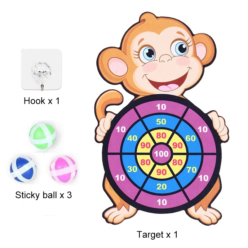 Tiro al blanco infantil con pelotas Autoaderibles