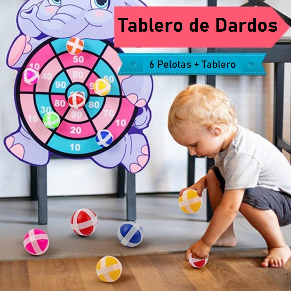 Tiro al blanco infantil con pelotas Autoaderibles