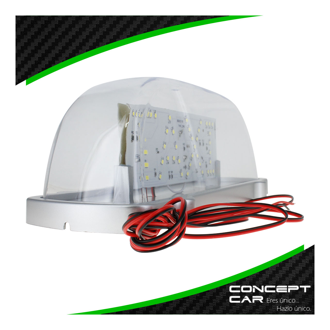 Copete Acrilico Letrero Taxi Con Luz Led Doble Vista Iman