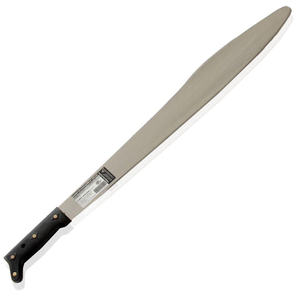 Machete Acapulqueño Hoja De Acero Collins Medida de la hoja 27 Pulgadas Acabado Esmerilado Con Barniz Para Protección Remaches De Latón Gimex Color Negro Ideal Para Cortar Frutas Verduras Y Carnes