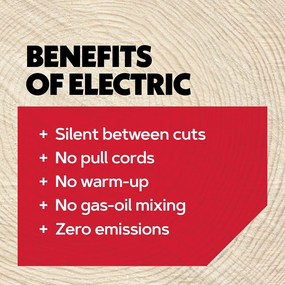 Oregon CS1500 Motosierra eléctrica con cable autoafilable de 18 pulgadas y 15 amperios con sistema integrado de autoafilado PowerSharp Bajo ruido Diseño ergonómico