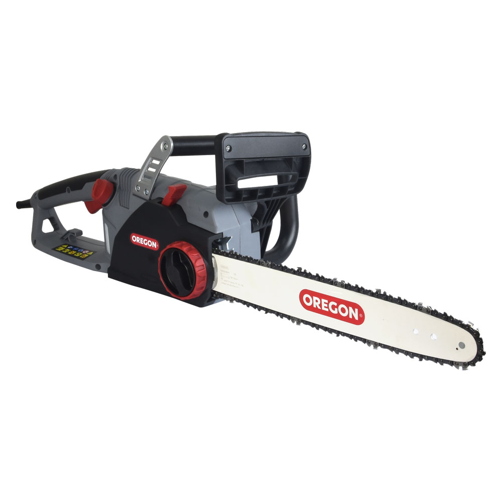 Oregon CS1500 Motosierra eléctrica con cable autoafilable de 18 pulgadas y 15 amperios con sistema integrado de autoafilado PowerSharp Bajo ruido Diseño ergonómico