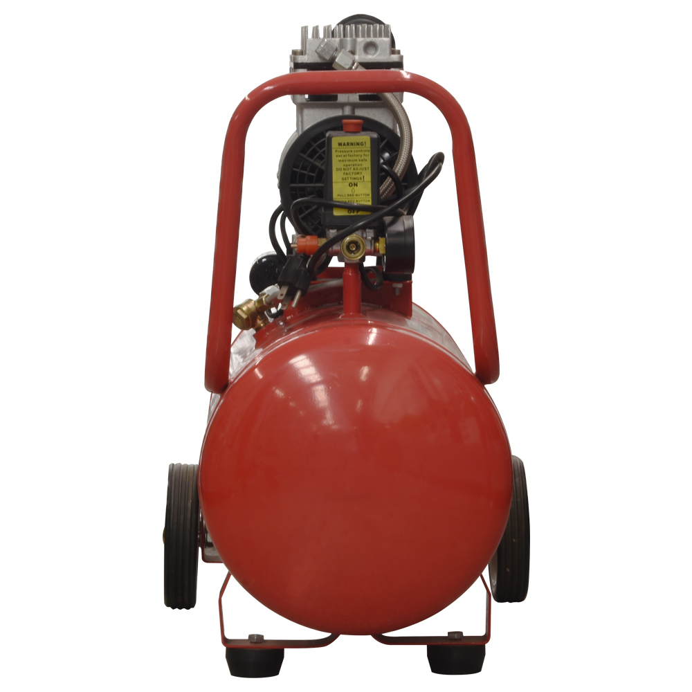 Compresor Libre De Aceite Tanque 50 litros 1HP 750W 110V/60 Silenciosa 58db Incluye Llantas Para Fácil Transportación Ideal Para Uso Dental Incluye Filtro de aire, Codo y arandelas, Capacitor, Válvula