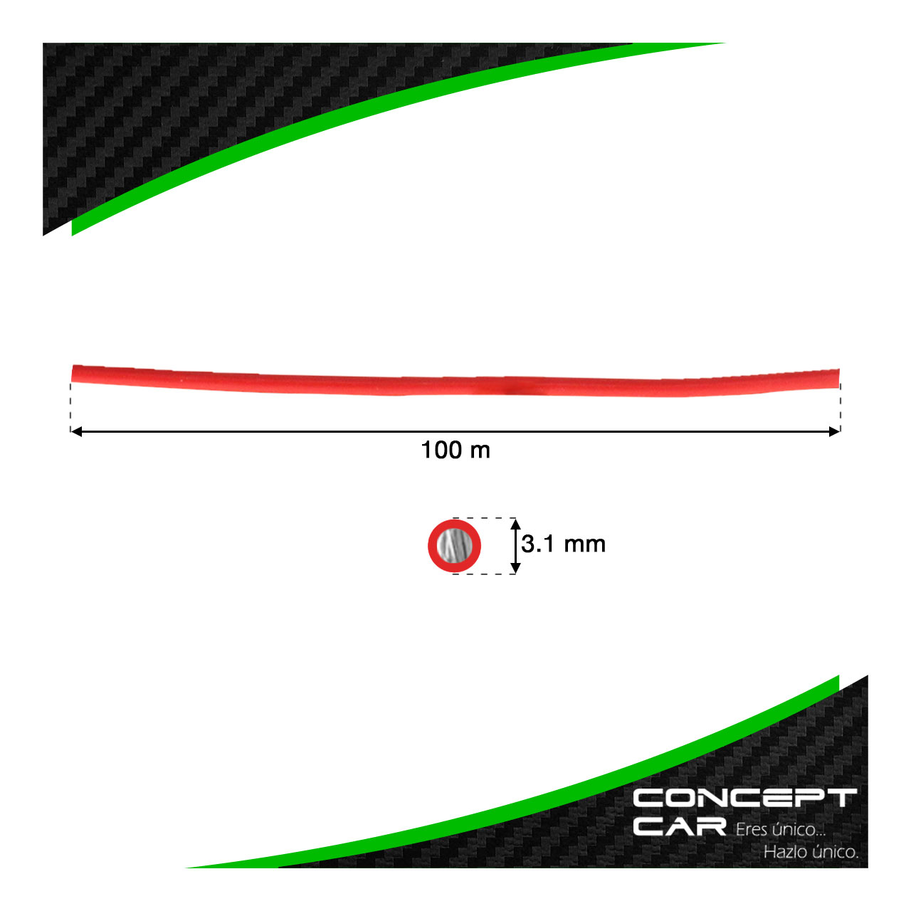 Rollo Cable Para Instalacion Automotriz Calibre 14 100 Mts