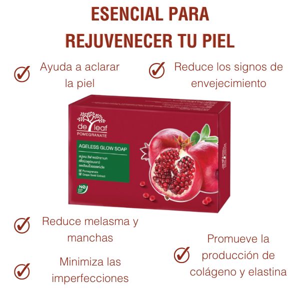 Kit Doble Granada - Firmeza en la piel. Reafirma tu rostro con ingredientes naturales. Efecto Botox. Centella Asiática. Cierra Poros. Blanquea y elimina manchas