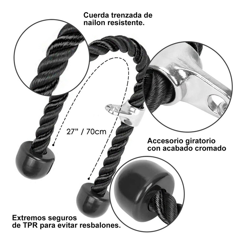 Cuerda De Entrenamiento De Tríceps Para Gimnasio