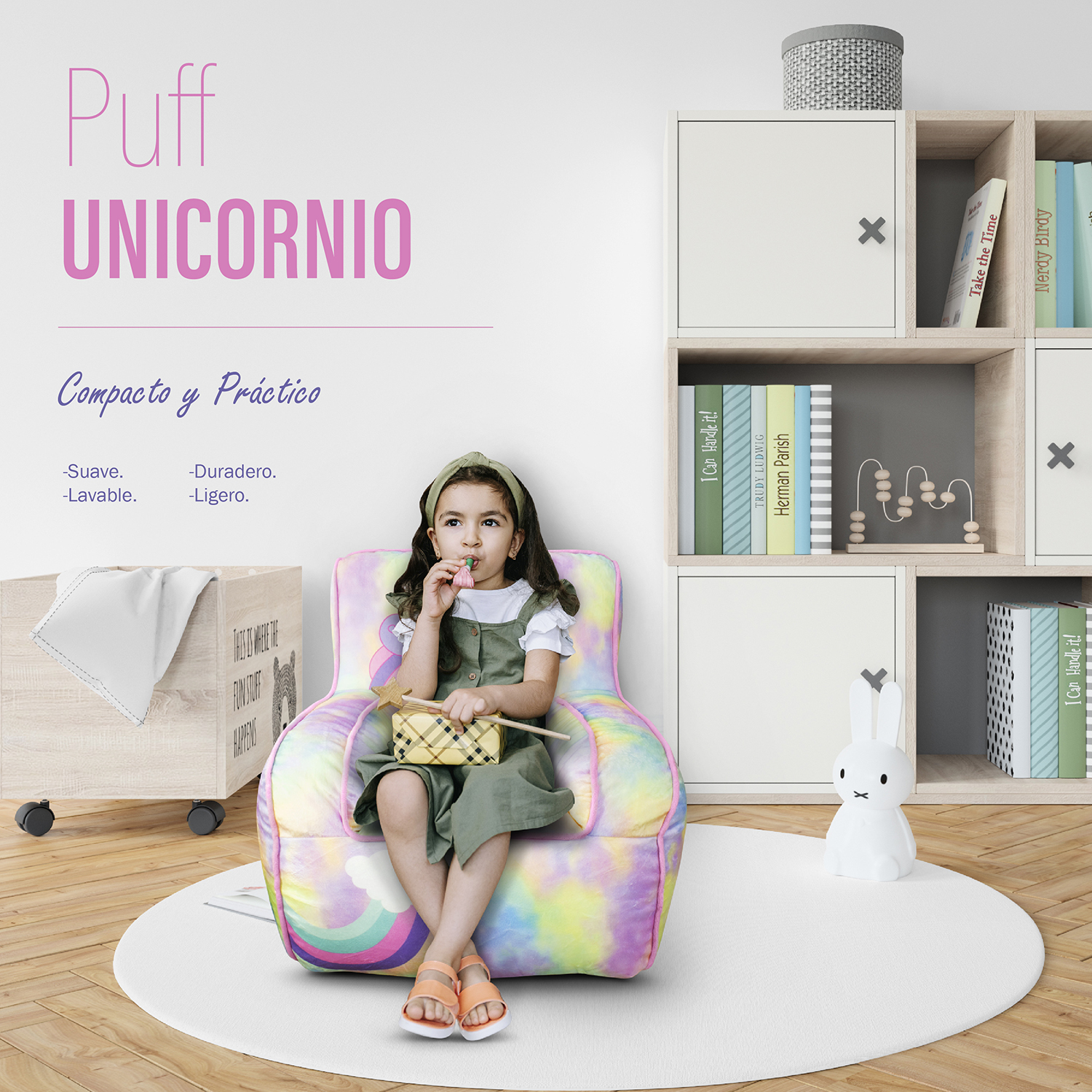 Puff Sillon Infantil Unicornio 